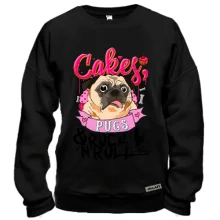 Свитшот Cakes Pugs & Rock`n`Roll